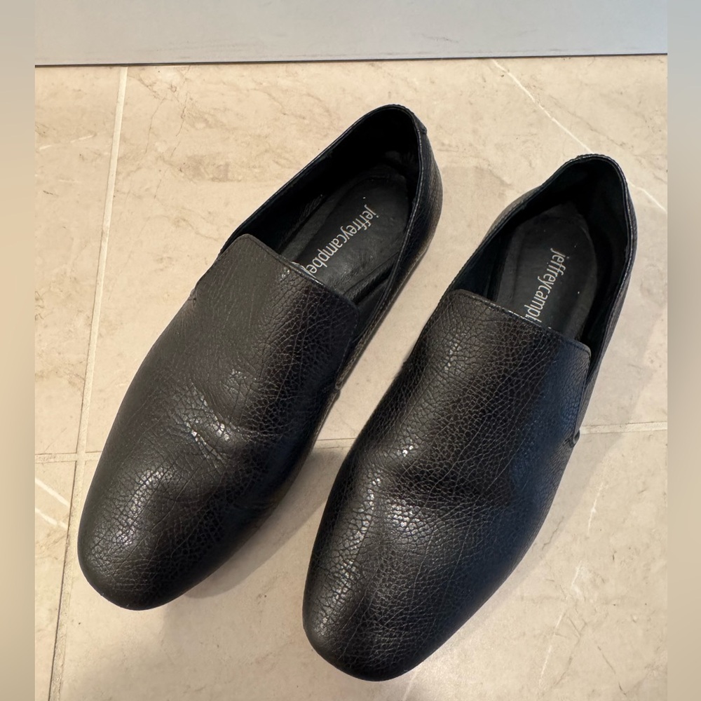 Jeffrey Campbell Leather Loafers Black